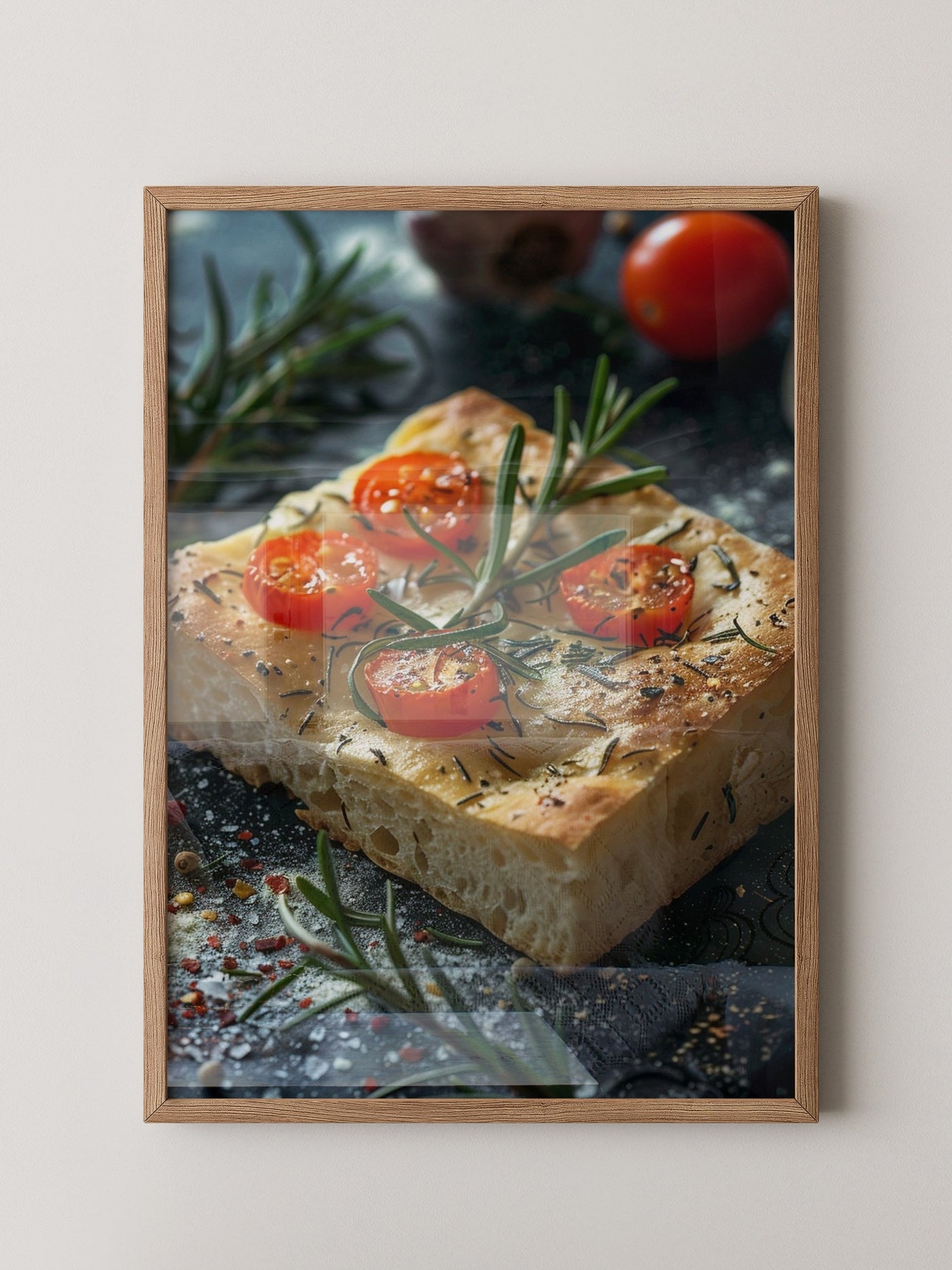 Focaccia Tomaten Rosmarin Rustikal