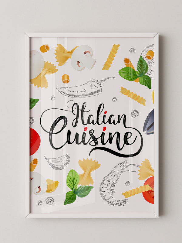 Italienische Zutaten Collage