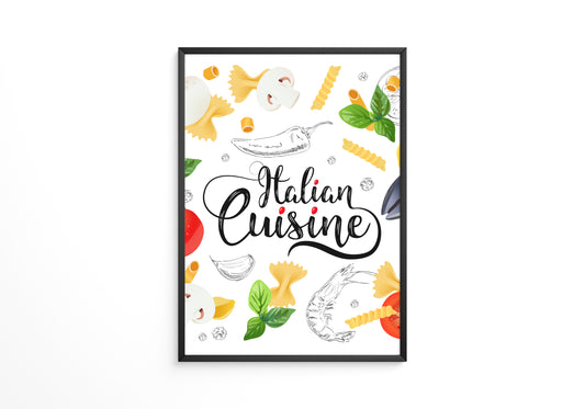 Italienische Zutaten Collage