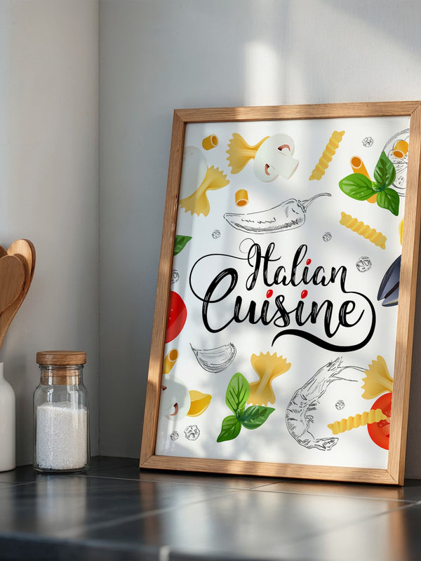 Italienische Zutaten Collage