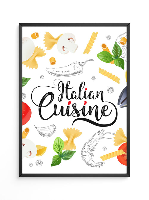 Italienische Zutaten Collage