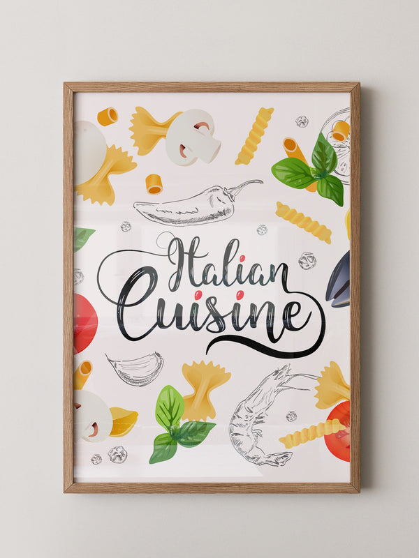 Italienische Zutaten Collage