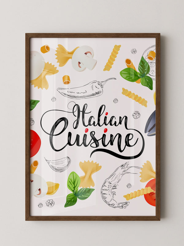 Italienische Zutaten Collage