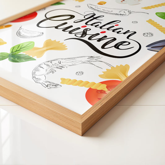 Italienische Zutaten Collage