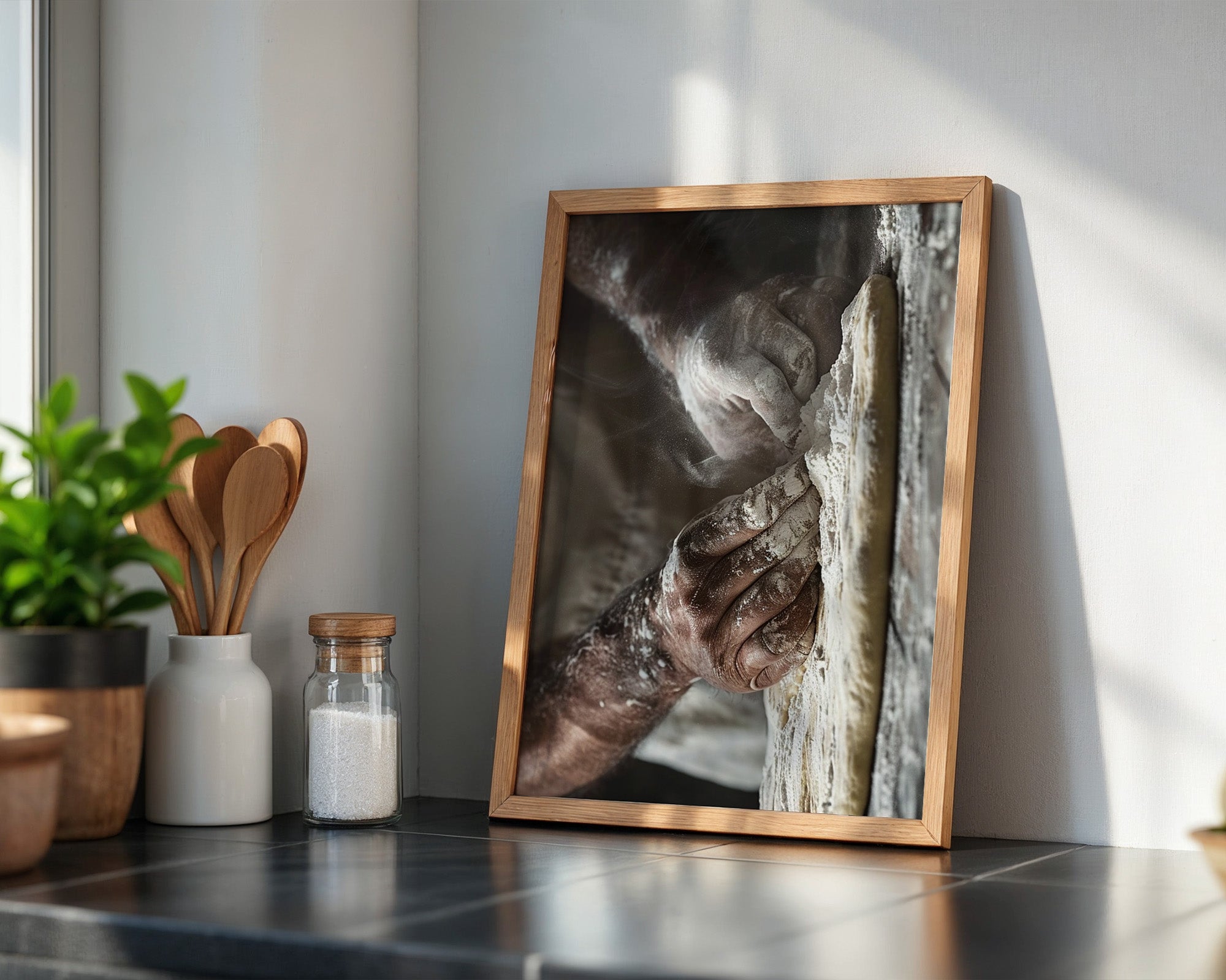 Bäckerhände Mehlstaub Vintage