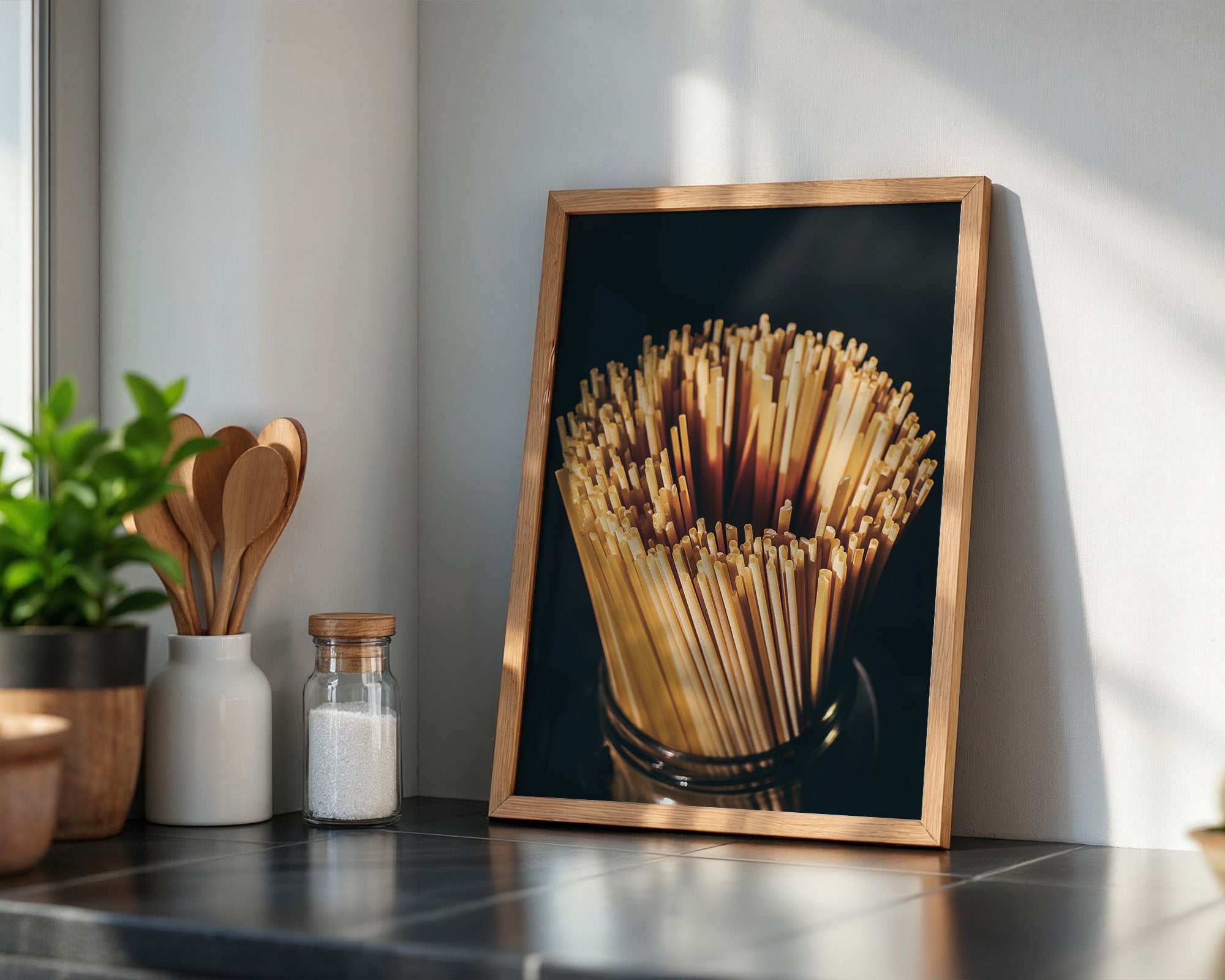 Spaghetti Bündel Schattenlicht