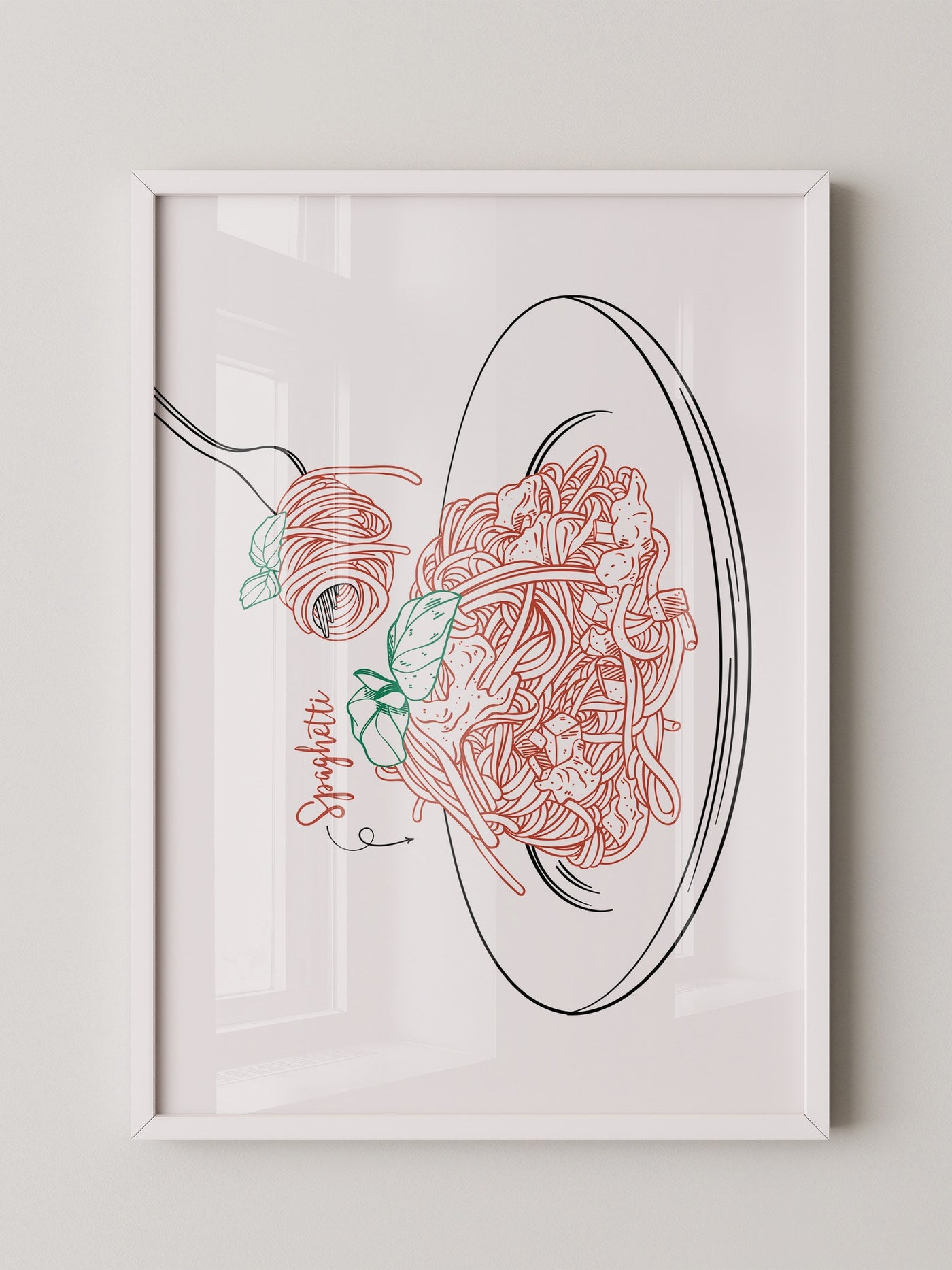 Spaghetti Gabel Skizze