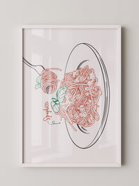 Spaghetti Gabel Skizze
