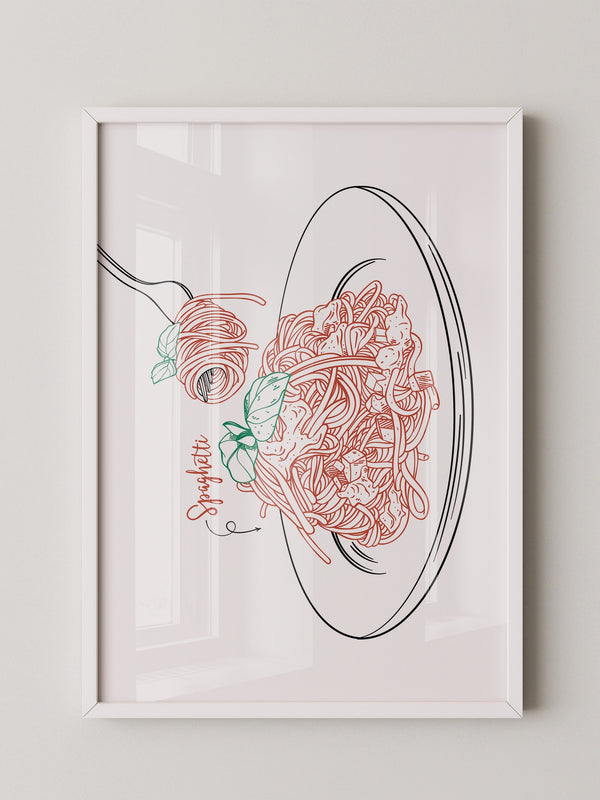 Spaghetti Gabel Skizze
