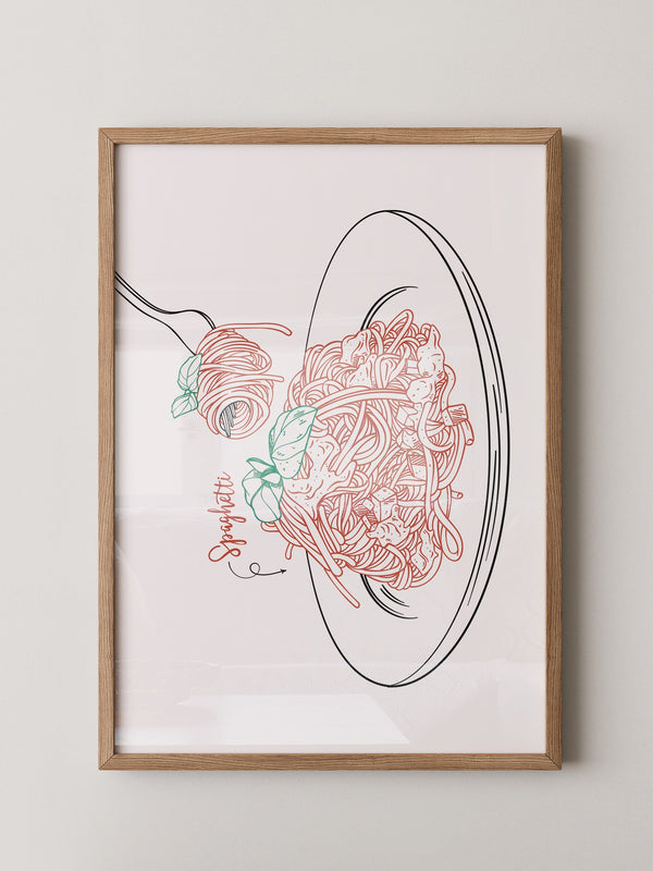 Spaghetti Gabel Skizze
