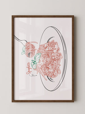 Spaghetti Gabel Skizze