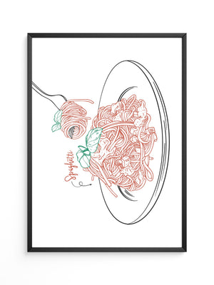 Spaghetti Gabel Skizze