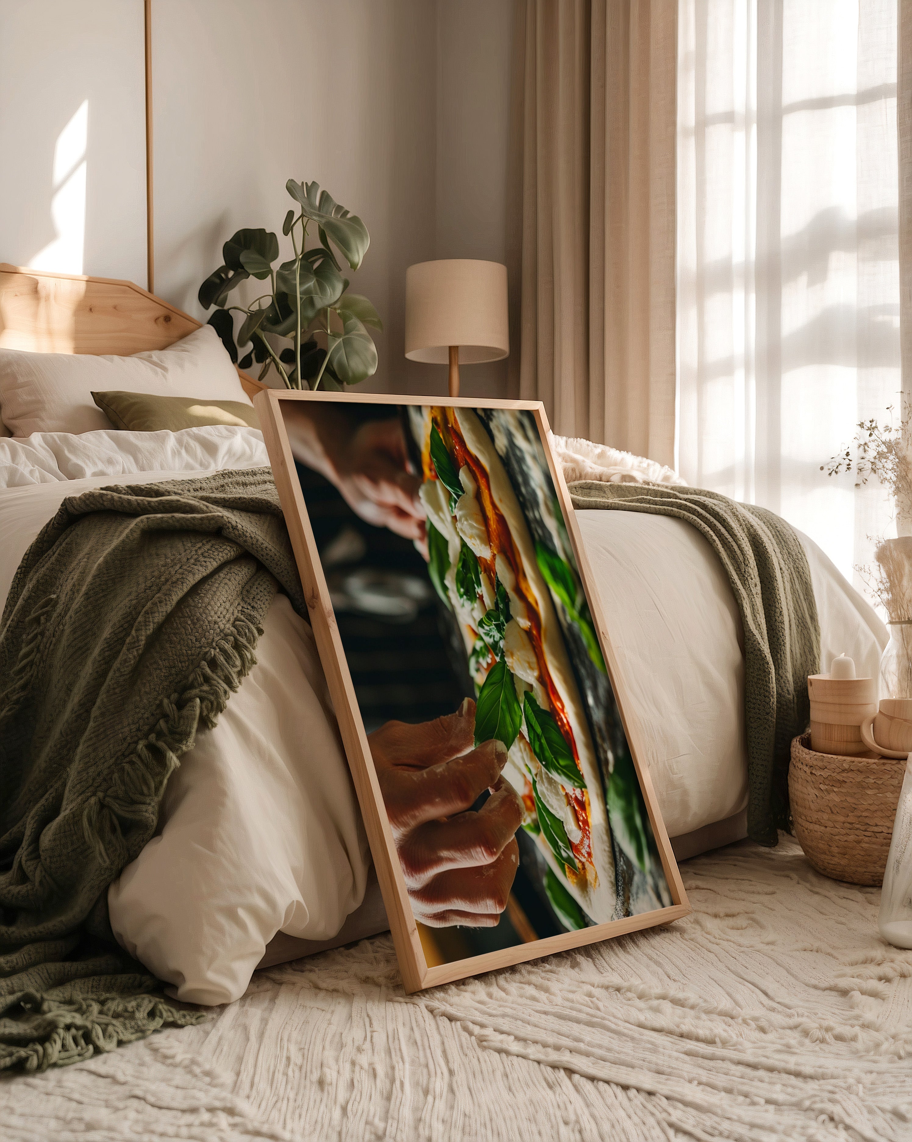 Pizza Zubereitung Nahaufnahme