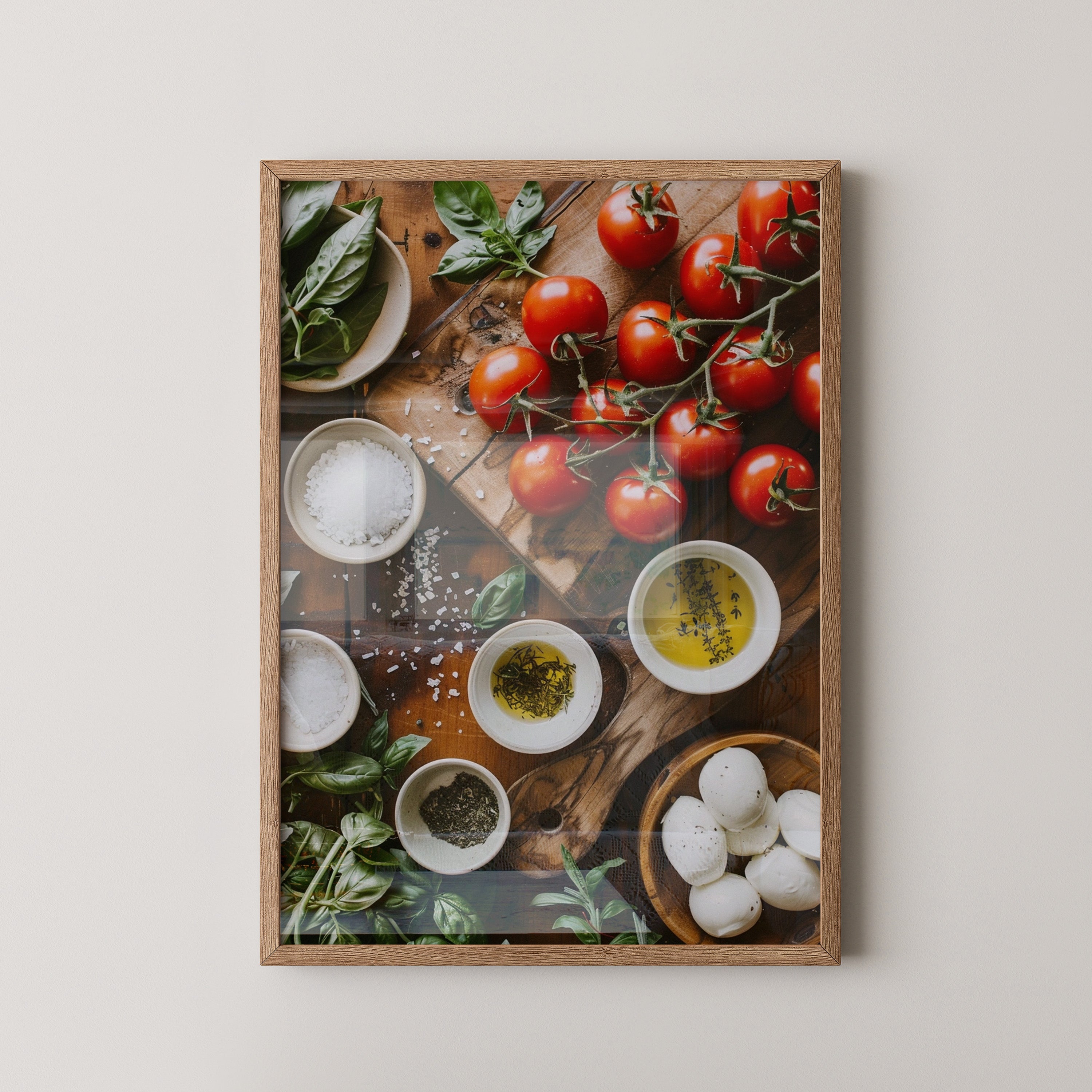Tomaten Kräuter Holzoptik