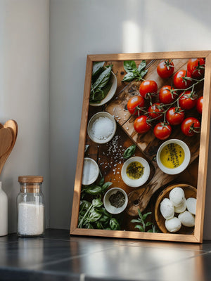 Tomaten Kräuter Holzoptik