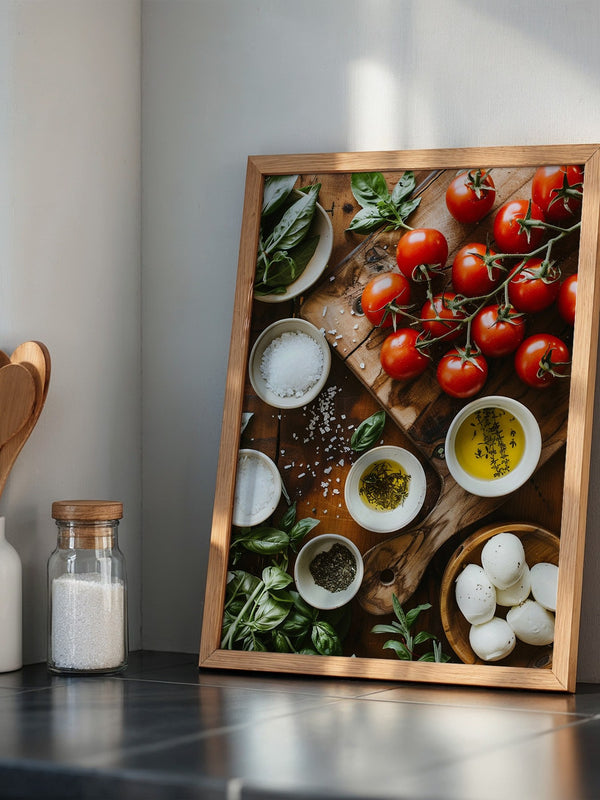 Tomaten Kräuter Holzoptik