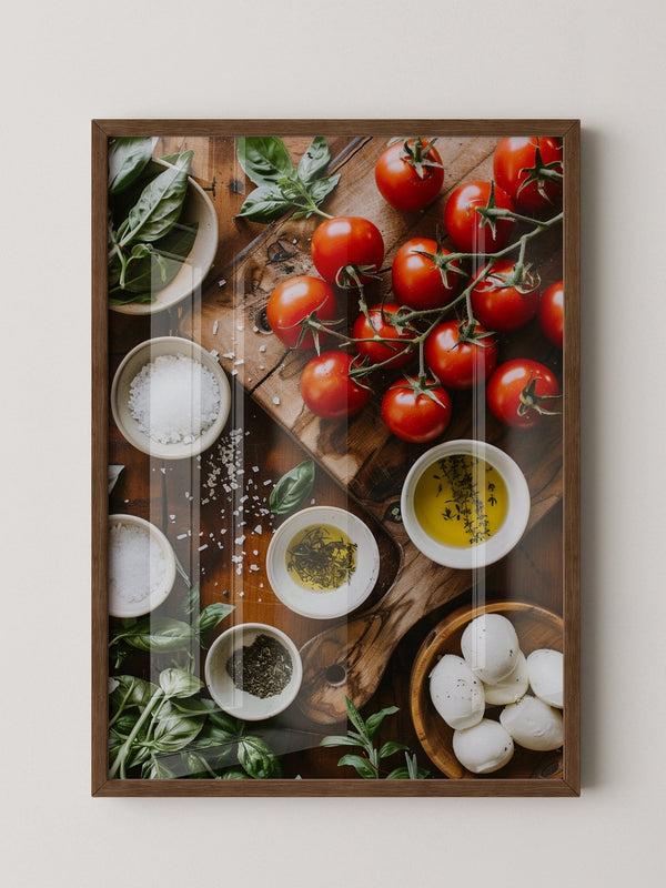 Tomaten Kräuter Holzoptik