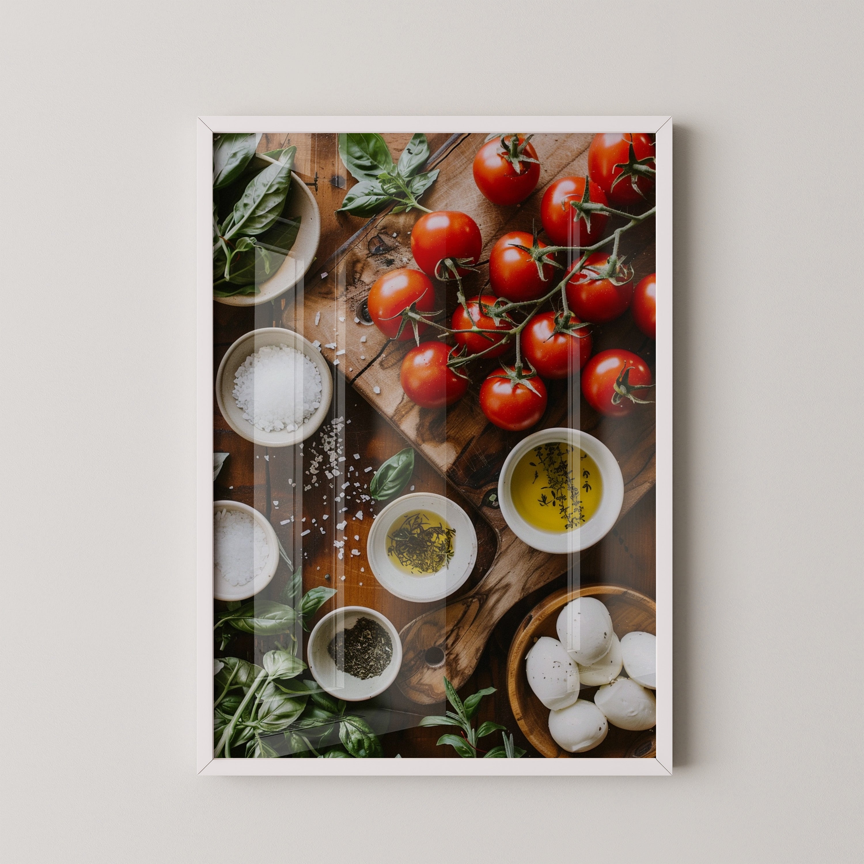 Tomaten Kräuter Holzoptik