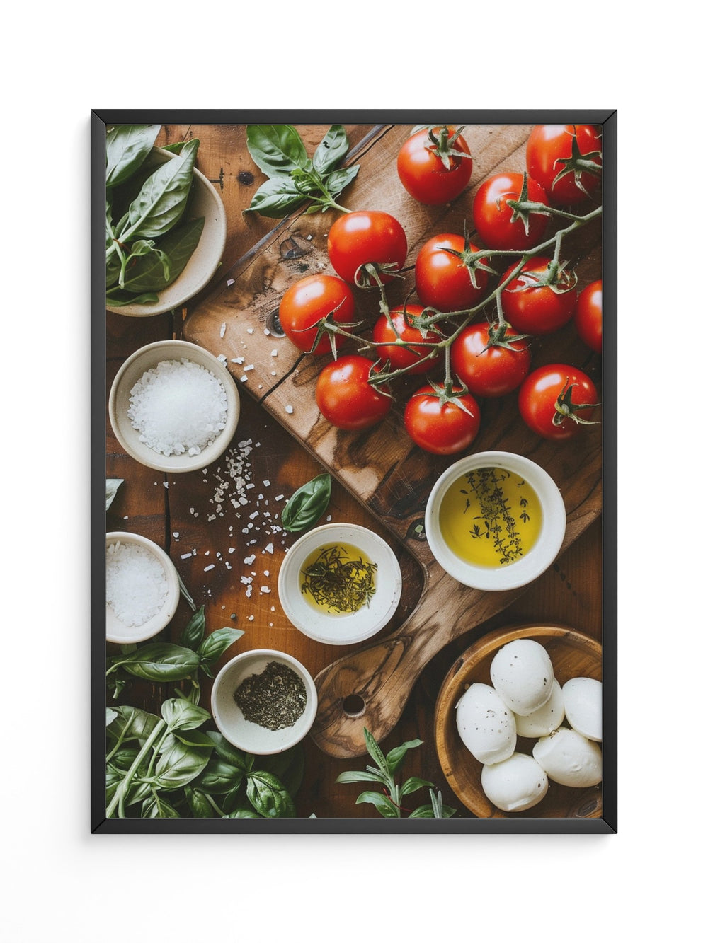 Tomaten Kräuter Holzoptik