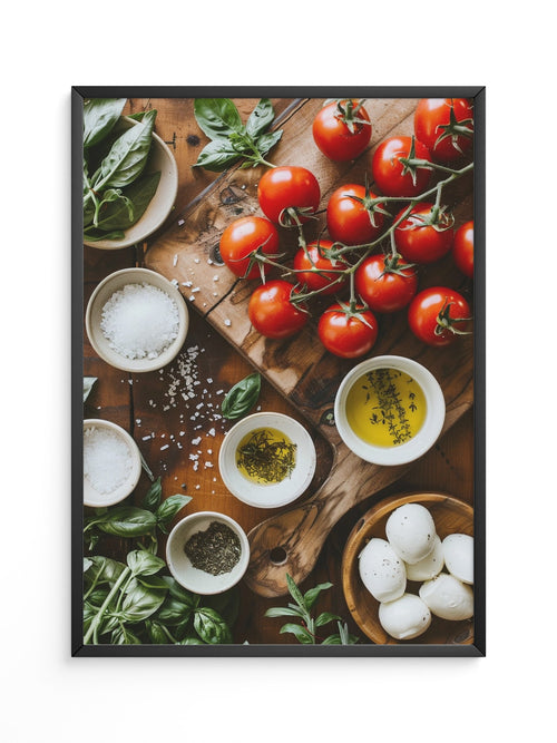 Tomaten Kräuter Holzoptik