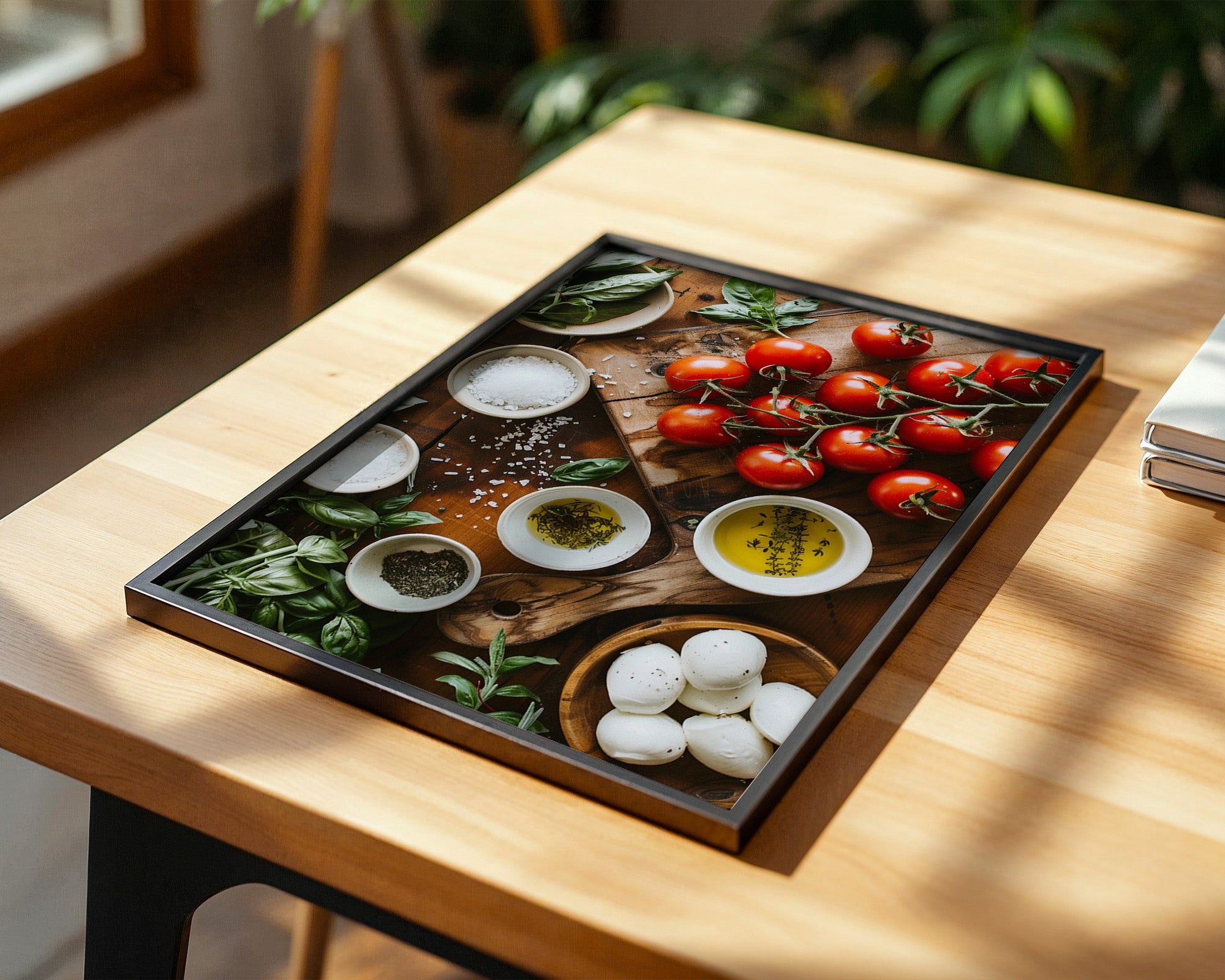 Tomaten Kräuter Holzoptik