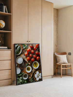 Tomaten Kräuter Holzoptik