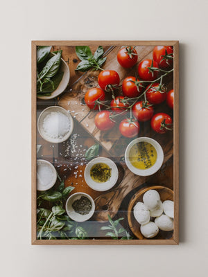 Tomaten Kräuter Holzoptik