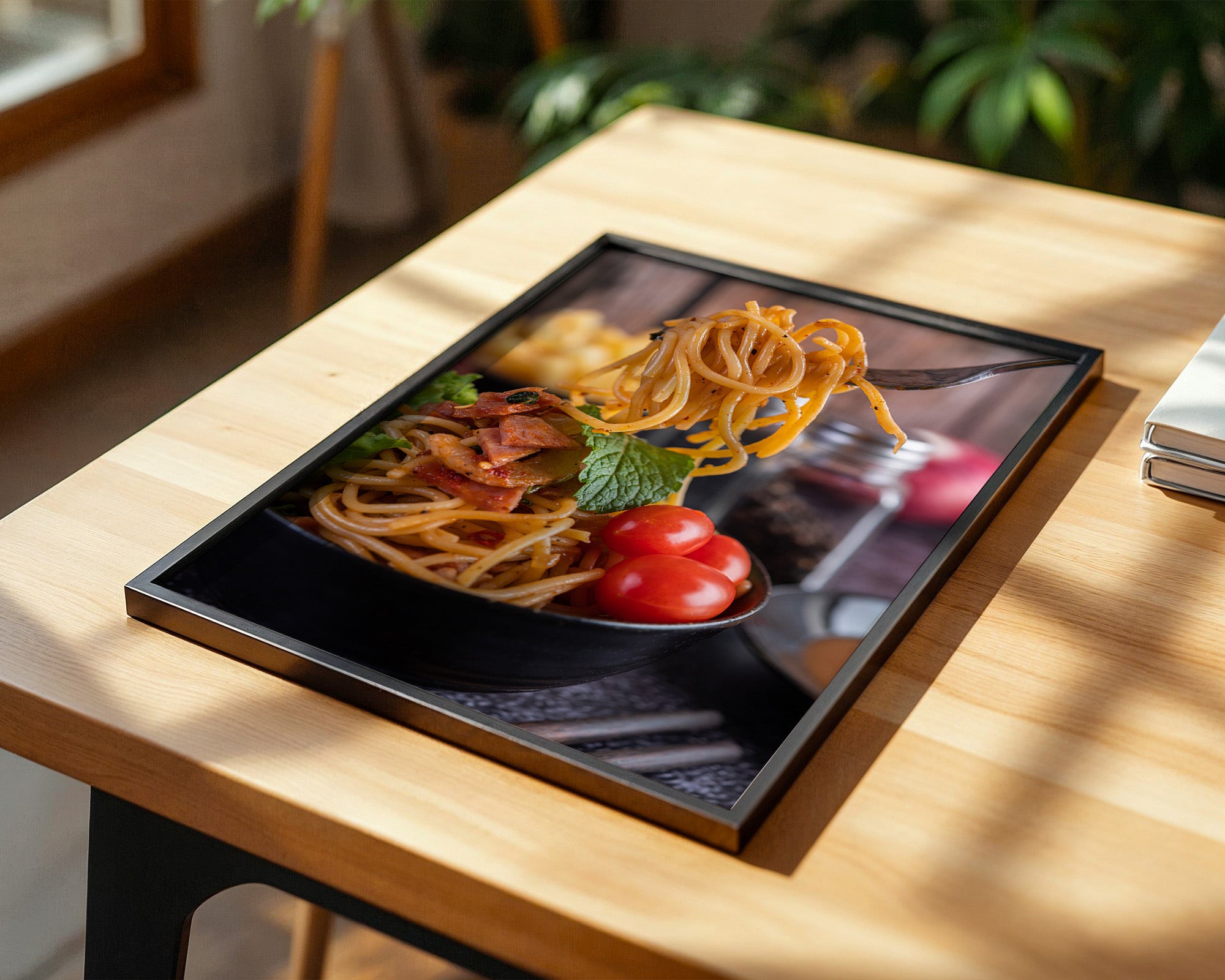 Spaghetti Gabel Nahaufnahme