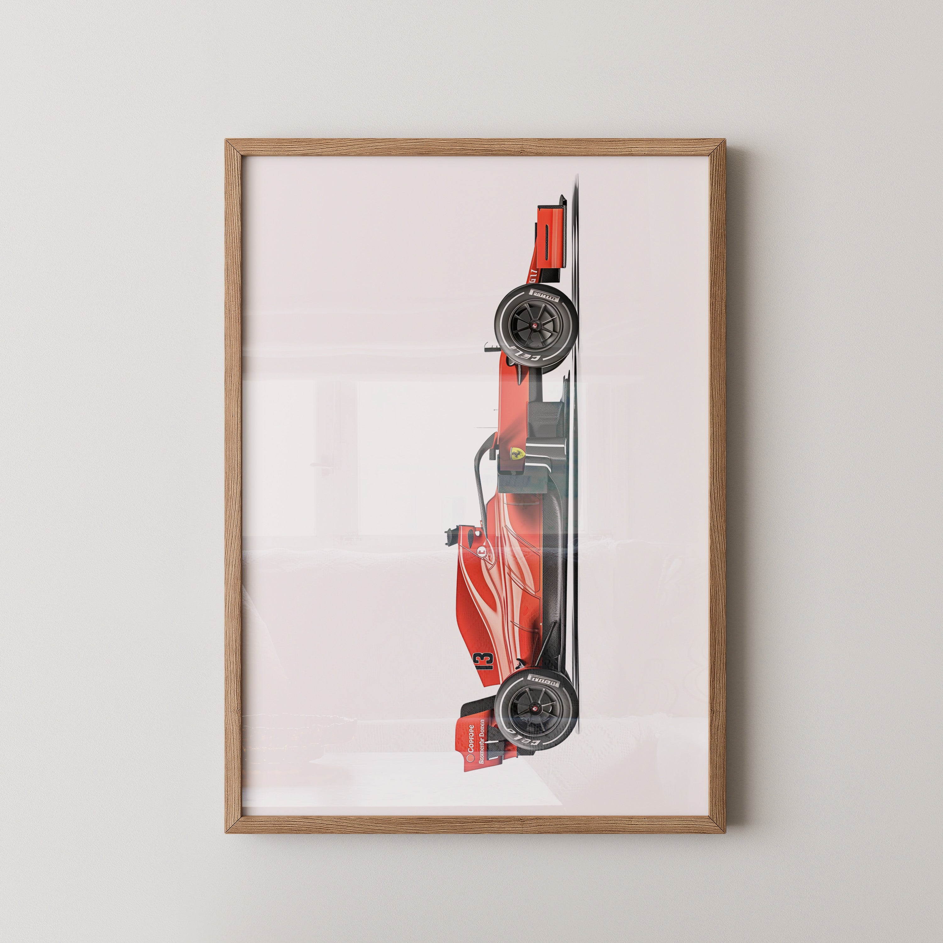 Rennwagen Draufsicht Rot