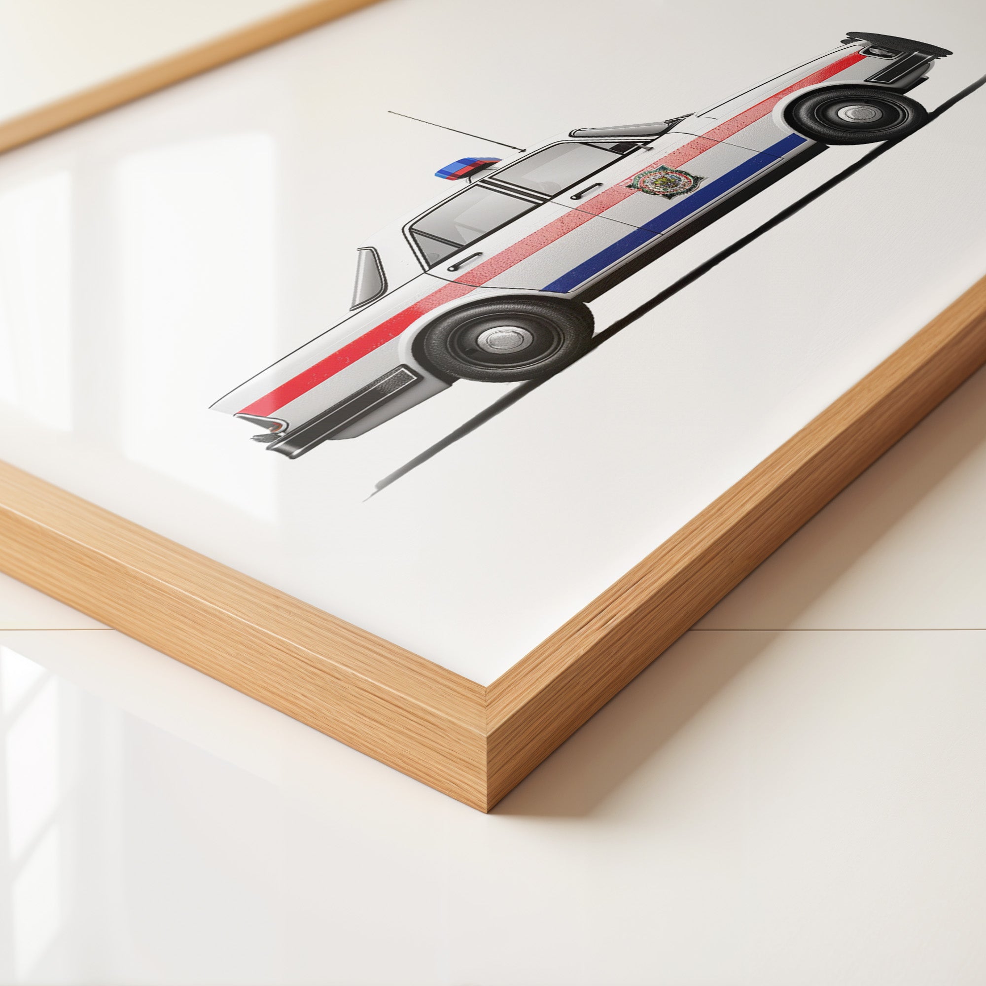 Polizeiwagen von oben