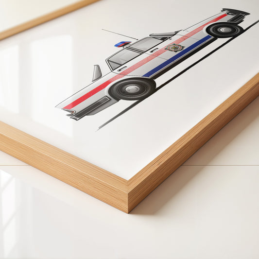 Polizeiwagen von oben