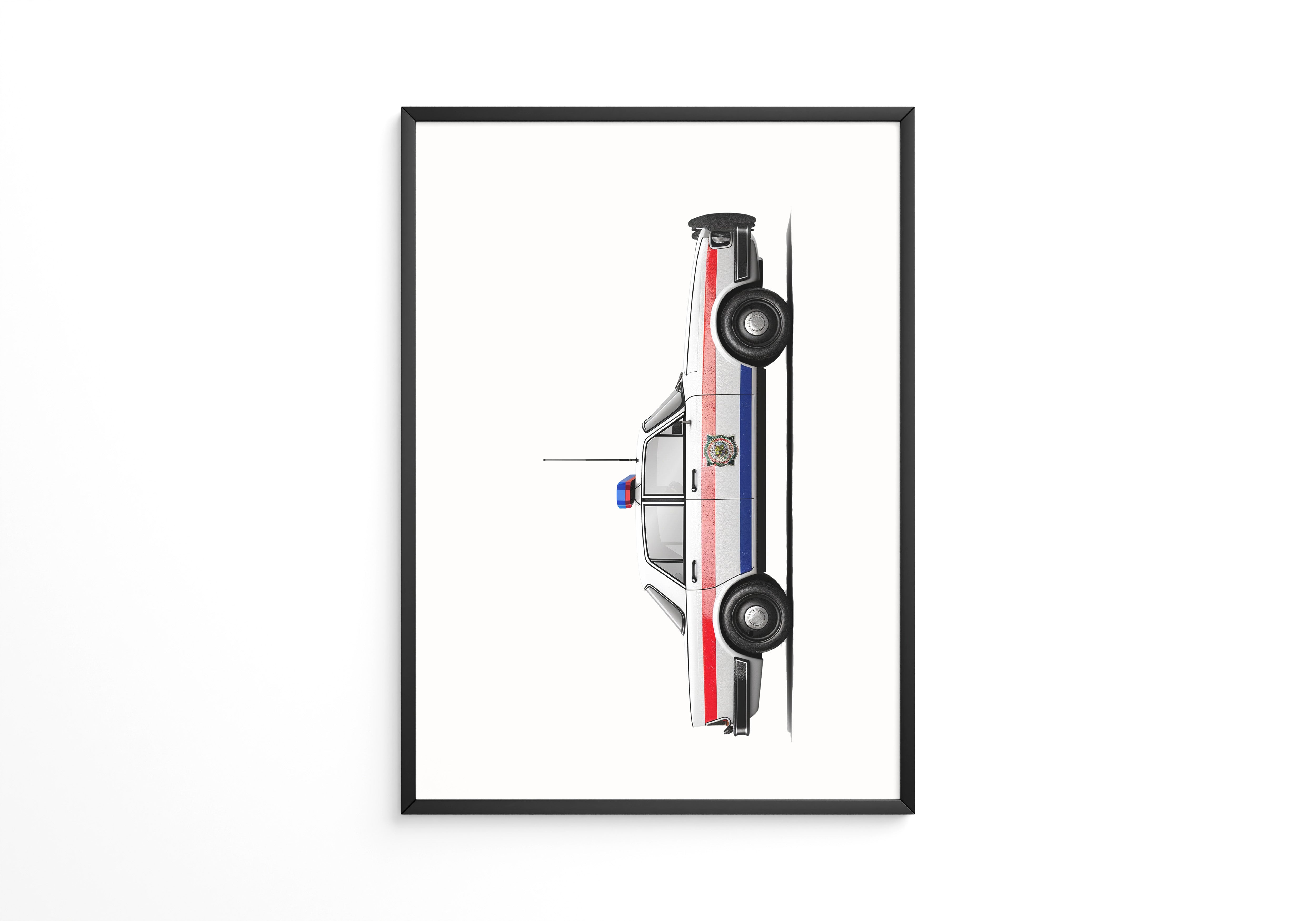 Polizeiwagen von oben