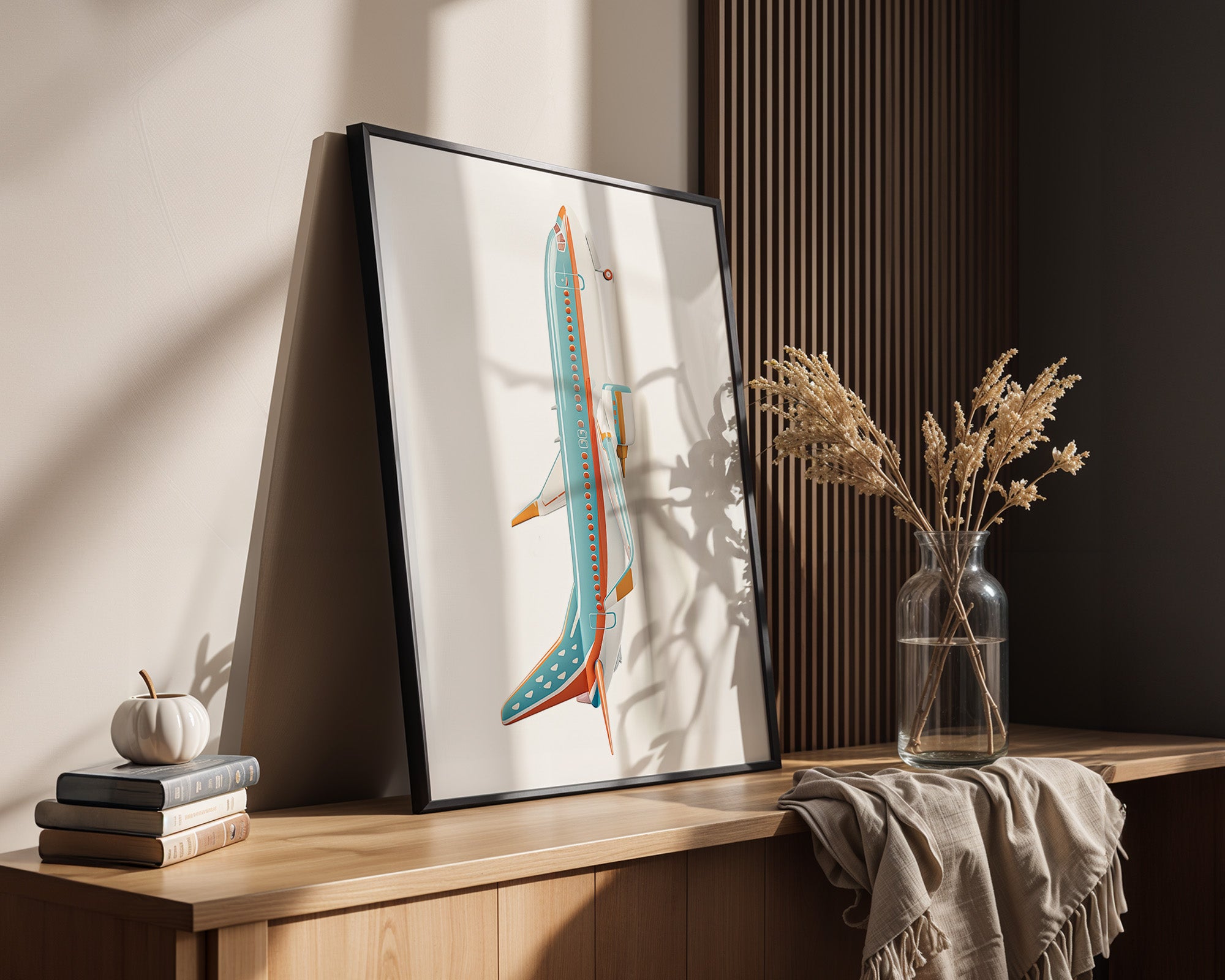 Flugzeug Draufsicht Pastelltöne