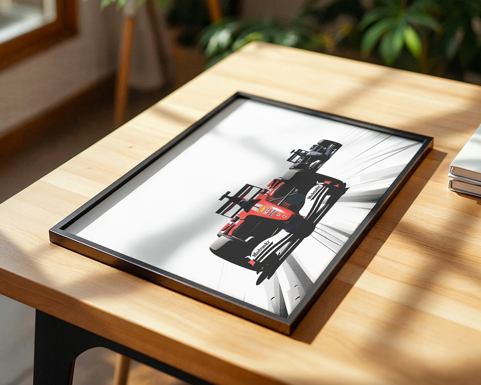 Rennwagen Überholmanöver Retro