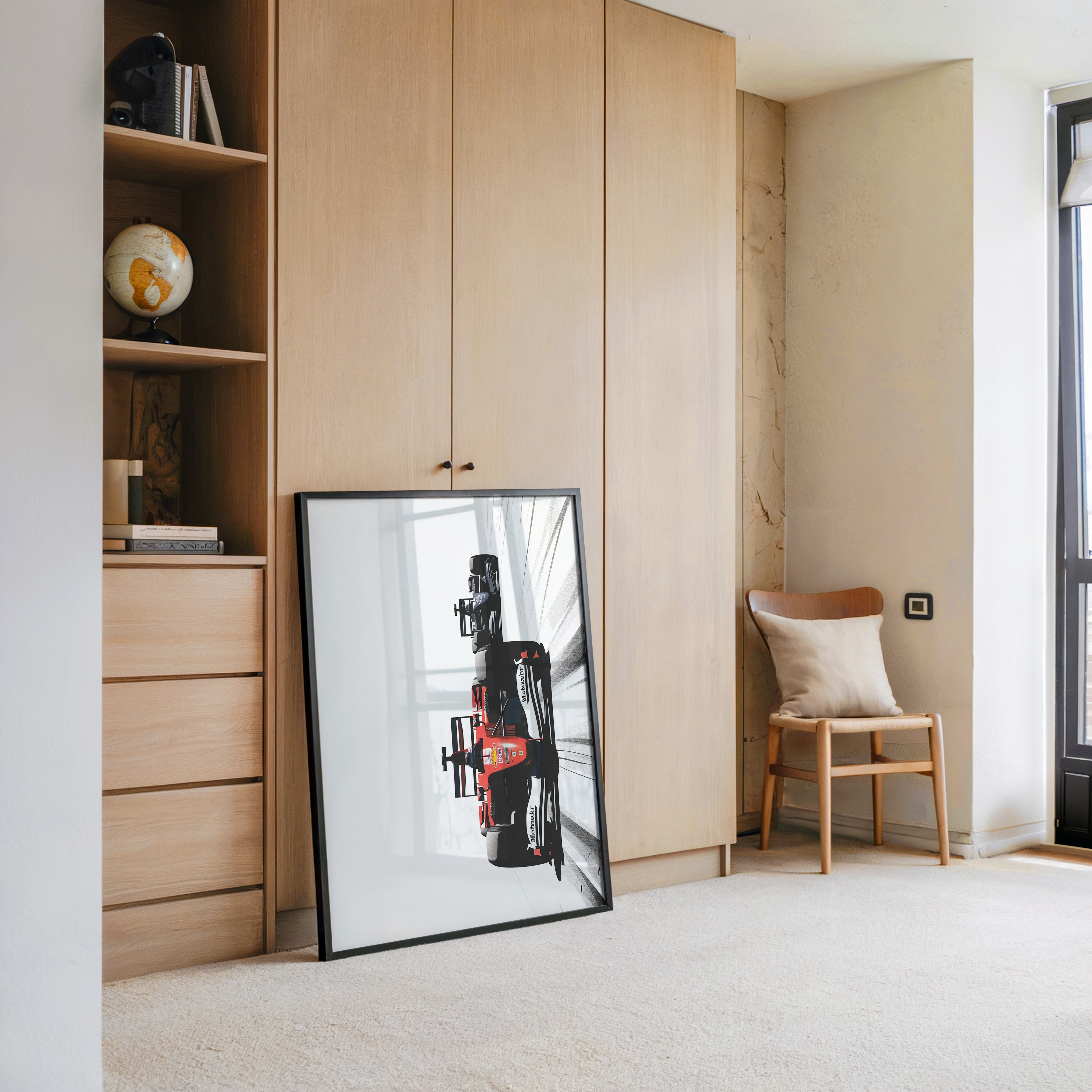 Rennwagen Überholmanöver Retro