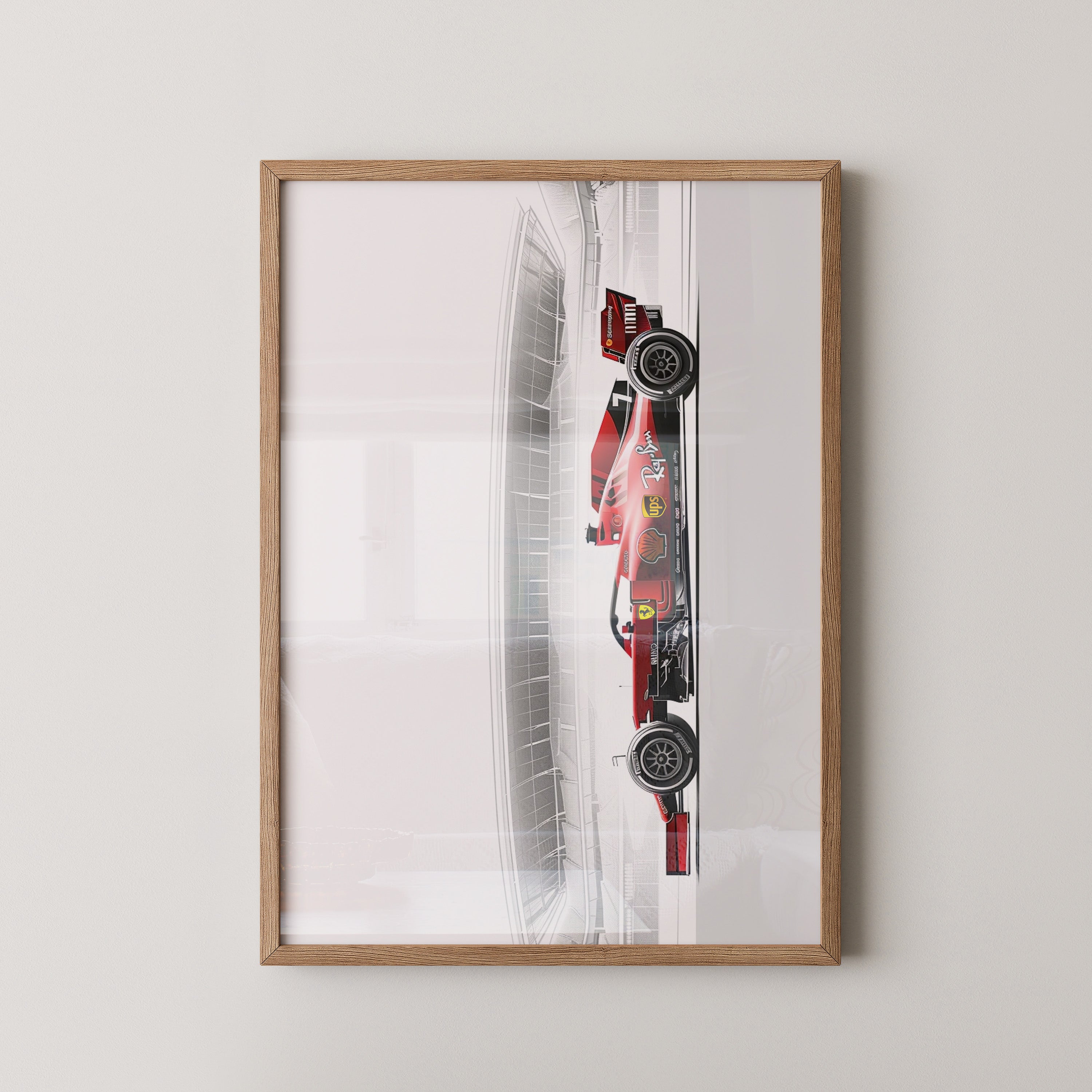 Rennwagen Rot Seitenansicht