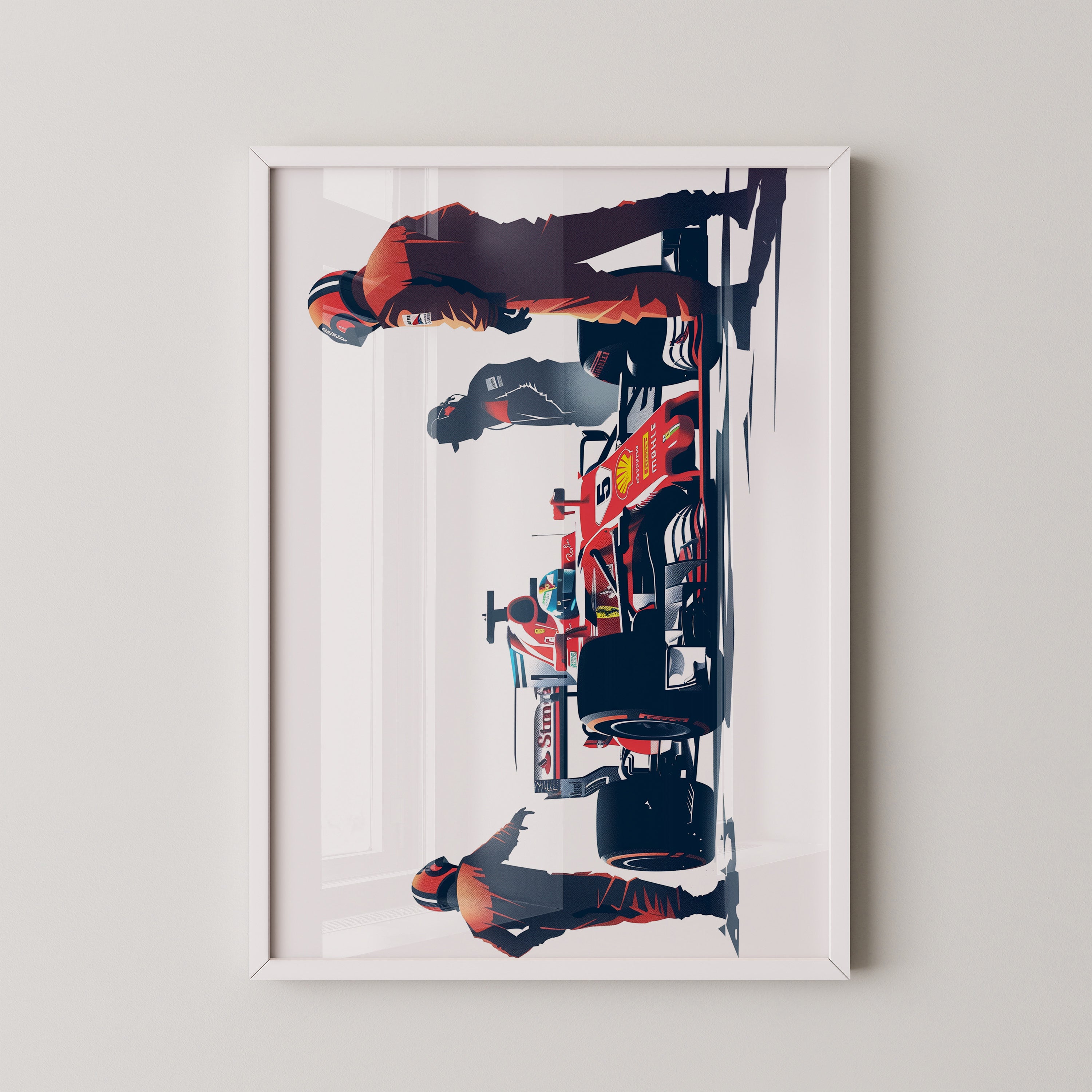 Formel 1 Boxenstopp Retro-Stil