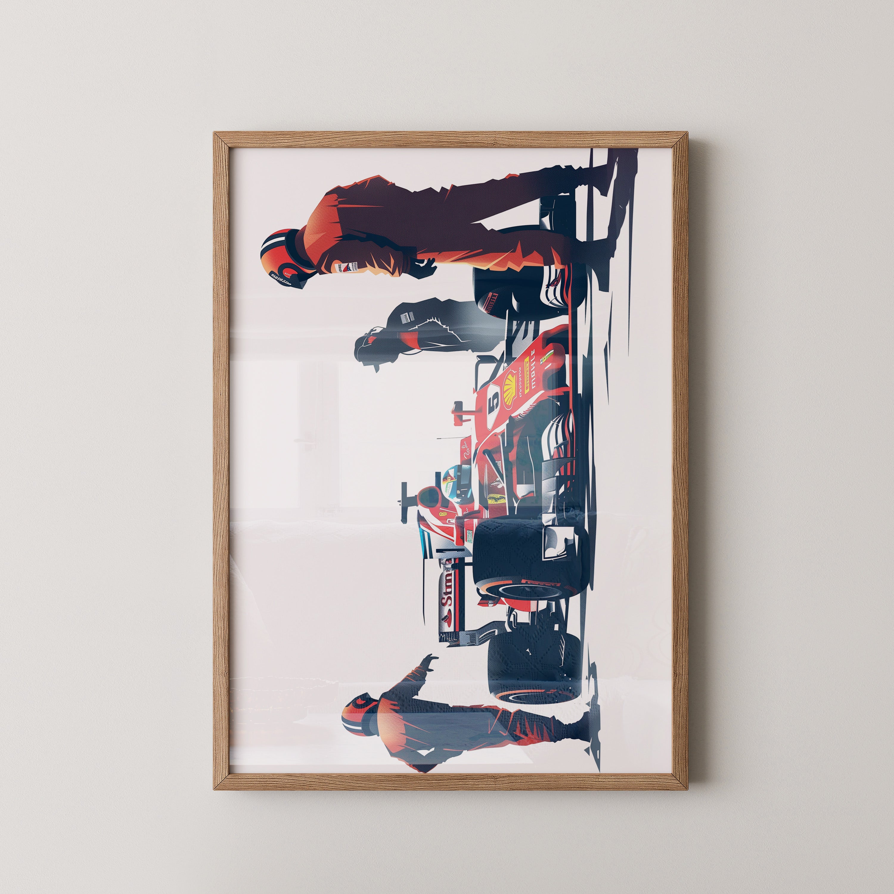 Formel 1 Boxenstopp Retro-Stil