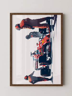 Formel 1 Boxenstopp Retro-Stil