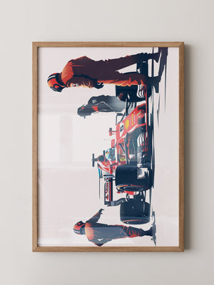 Formel 1 Boxenstopp Retro-Stil