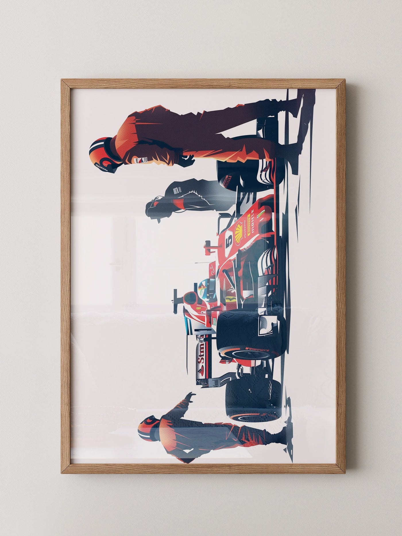 Formel 1 Boxenstopp Retro-Stil