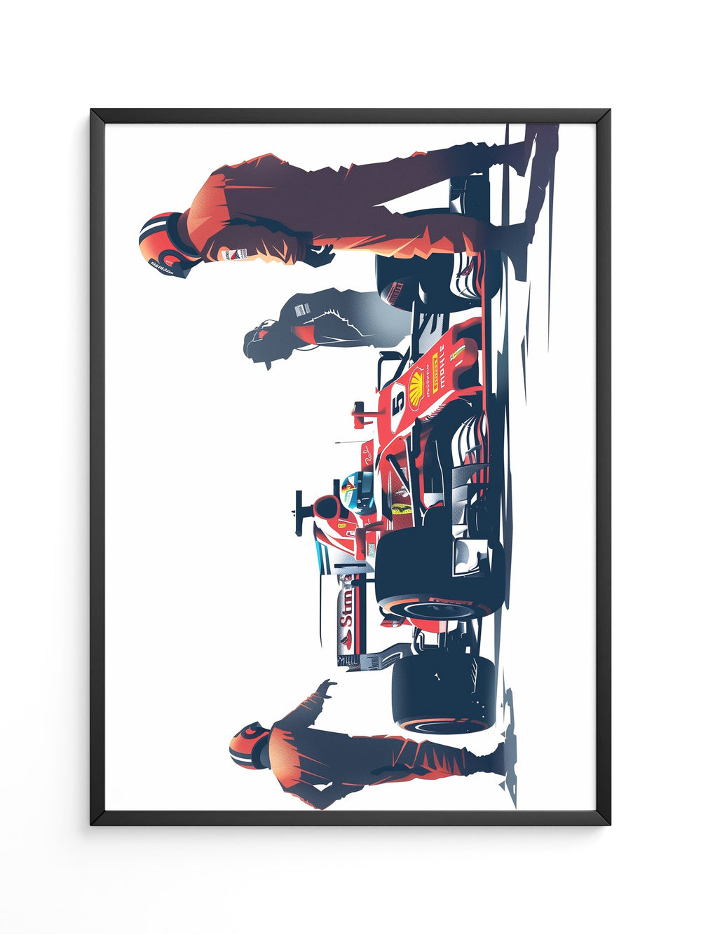Formel 1 Boxenstopp Retro-Stil