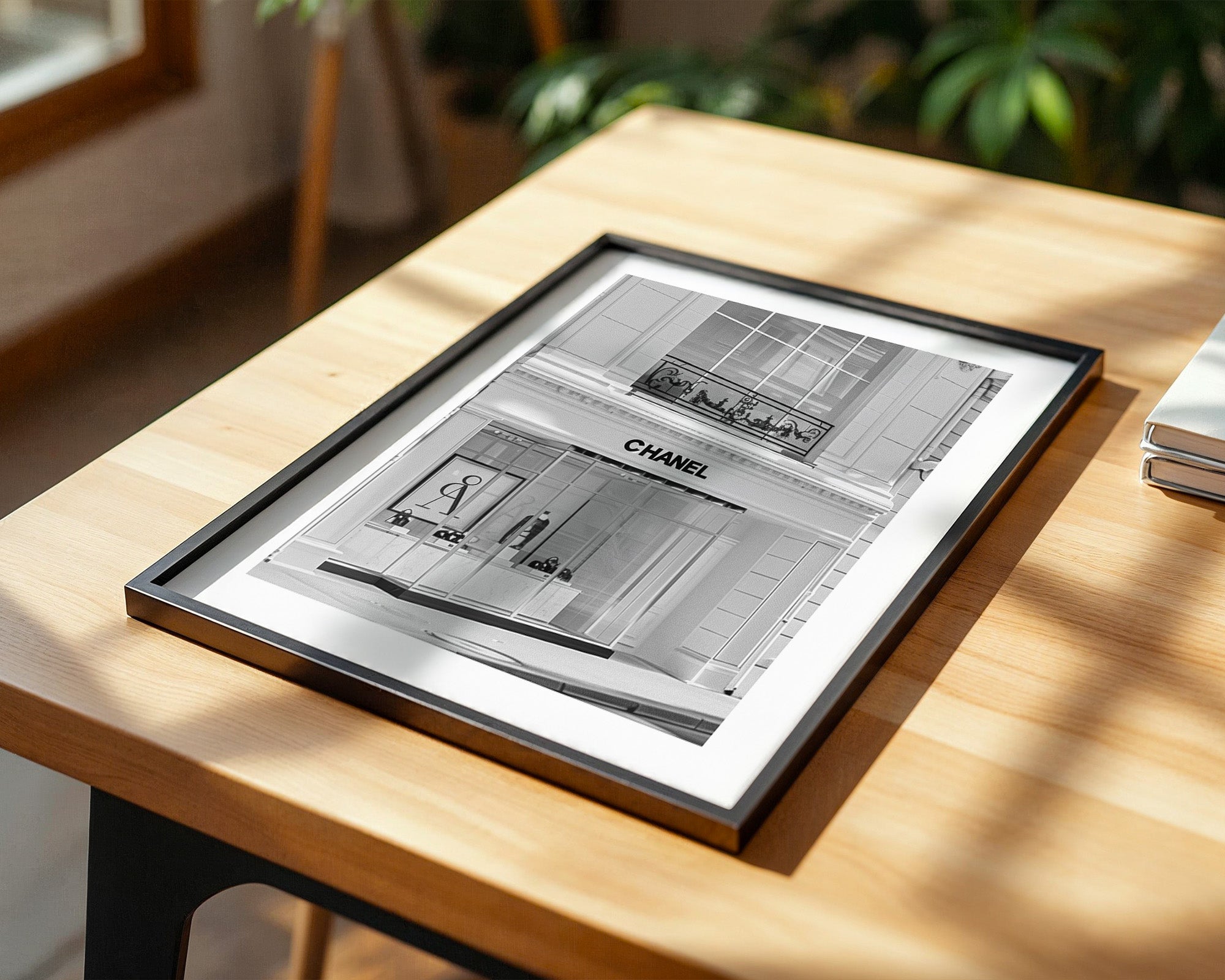 Chanel Ladenfassade Schwarzweiß