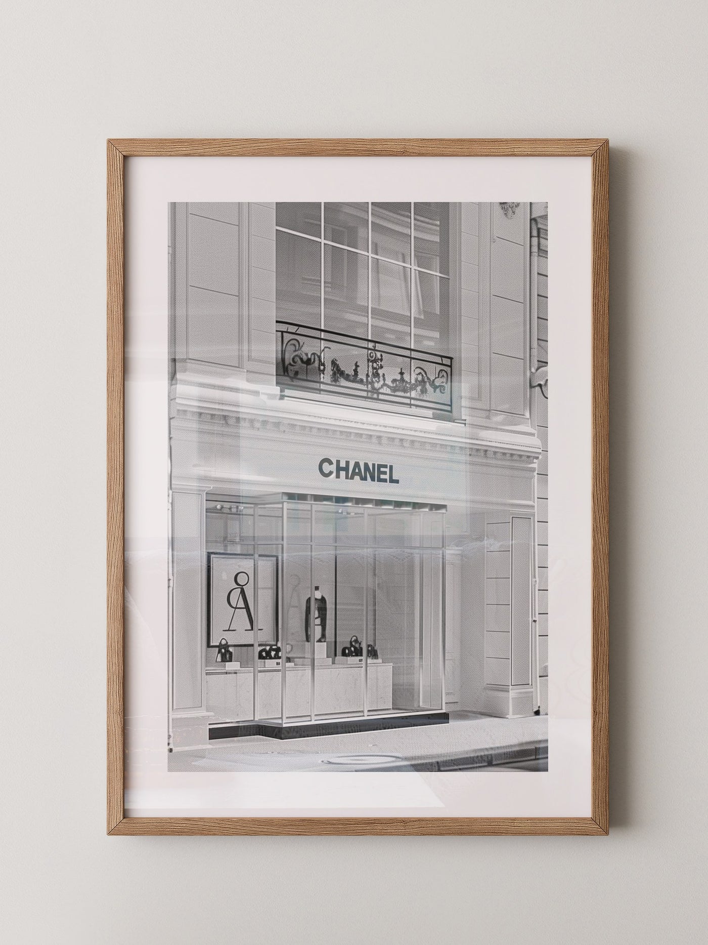 Chanel Ladenfassade Schwarzweiß