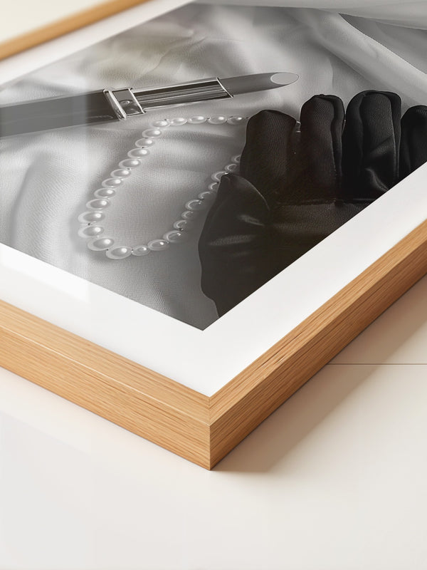 Lippenstift Perlen Schwarzweiß