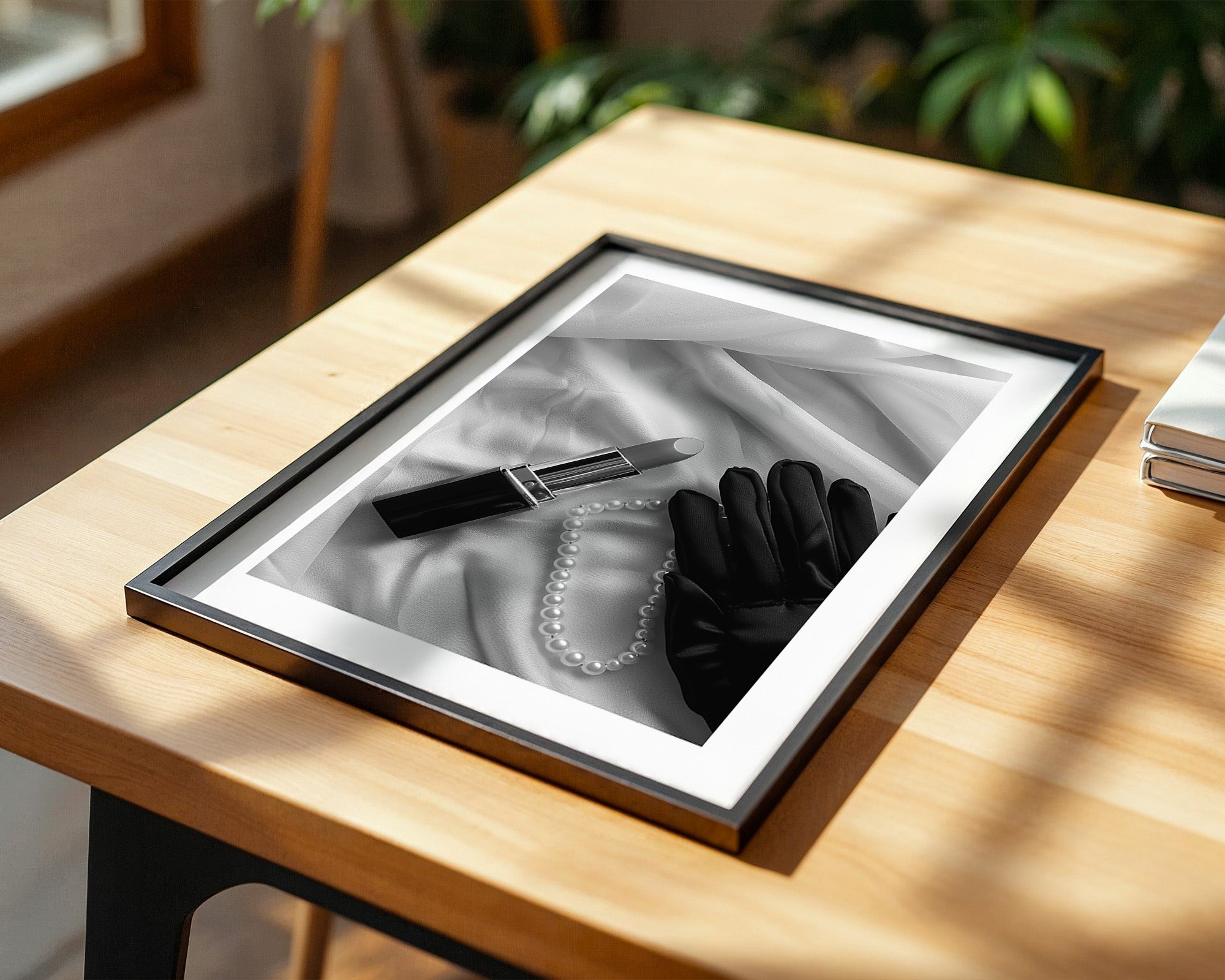 Lippenstift Perlen Schwarzweiß