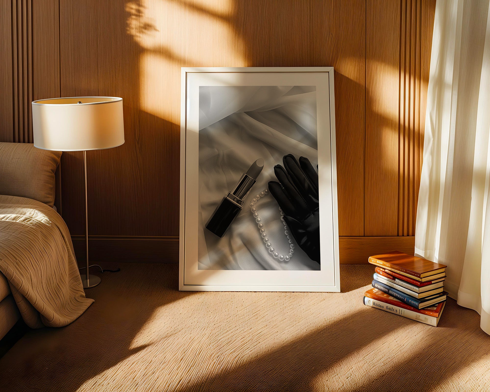 Lippenstift Perlen Schwarzweiß