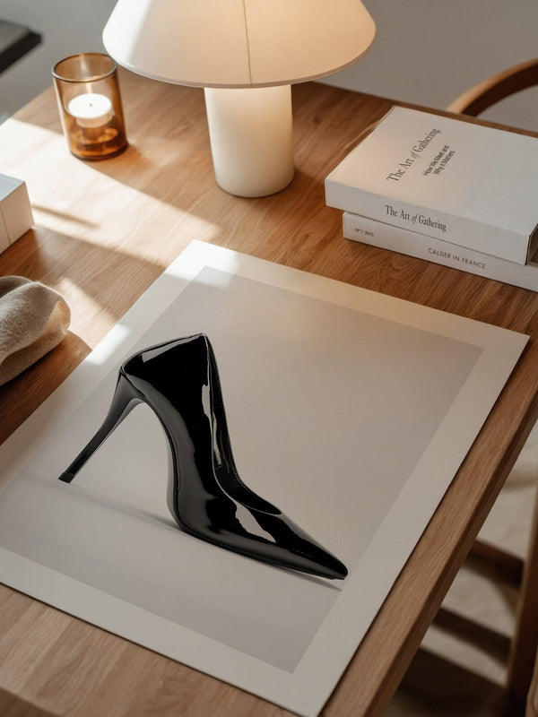 Schwarzer Lackpumps elegant