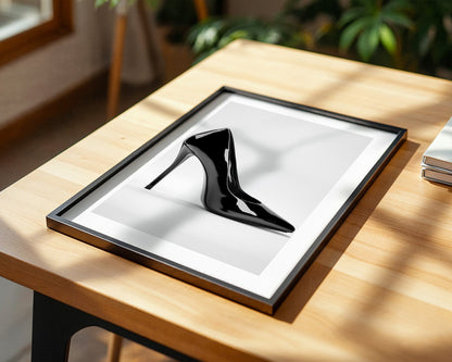 Schwarzer Lackpumps elegant