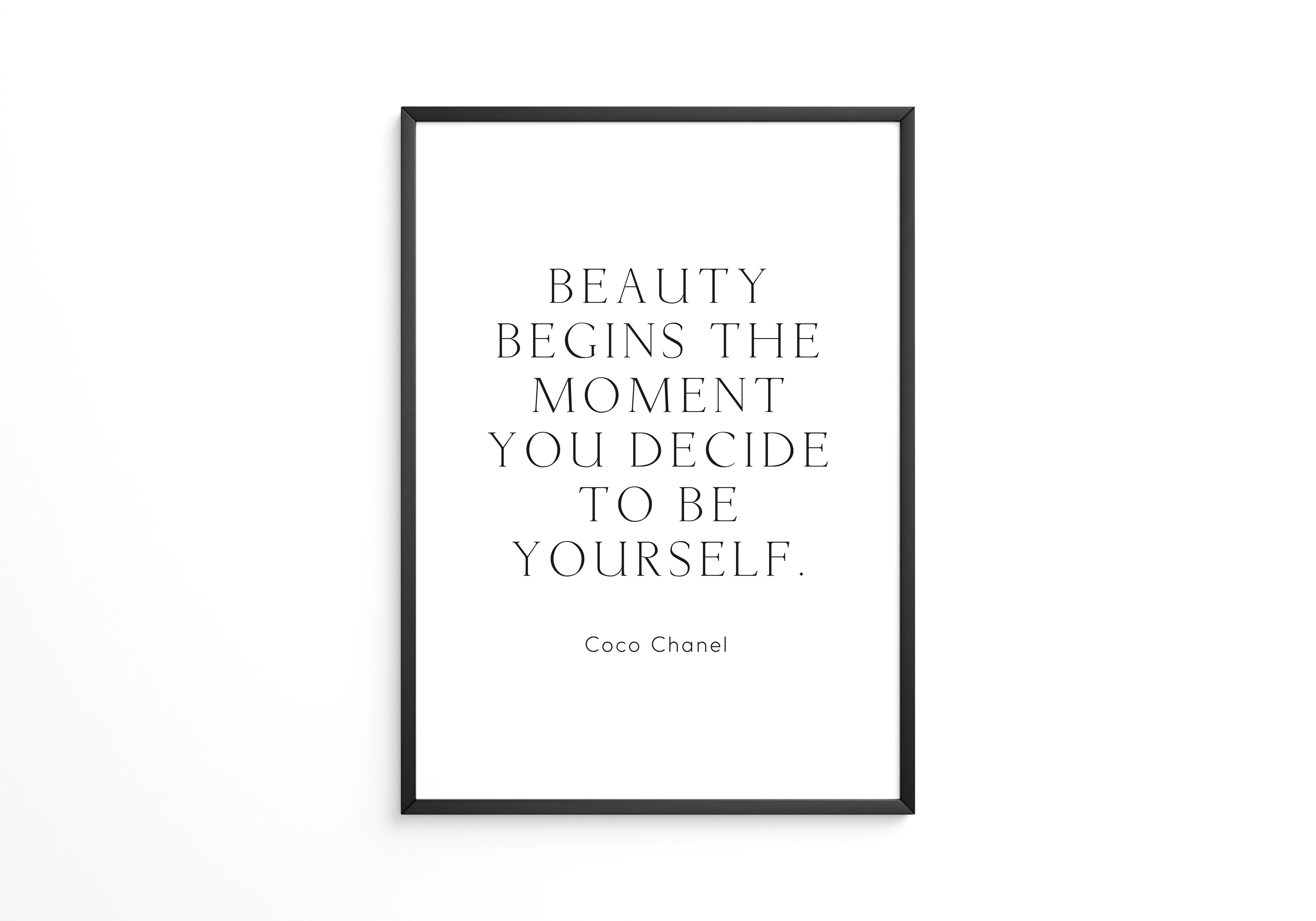 Zitat Coco Chanel Schlicht